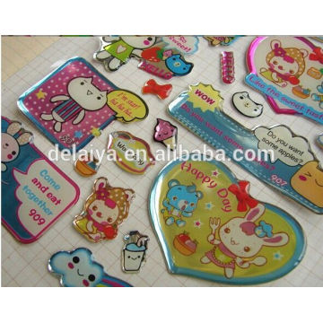 Custom cute 3D stickers epoxy resin crystal clear dome stickers decoration objects made in China